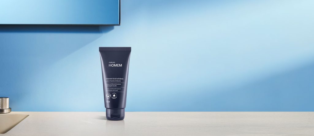Sabonete Facial Esfoliante Natura Homem