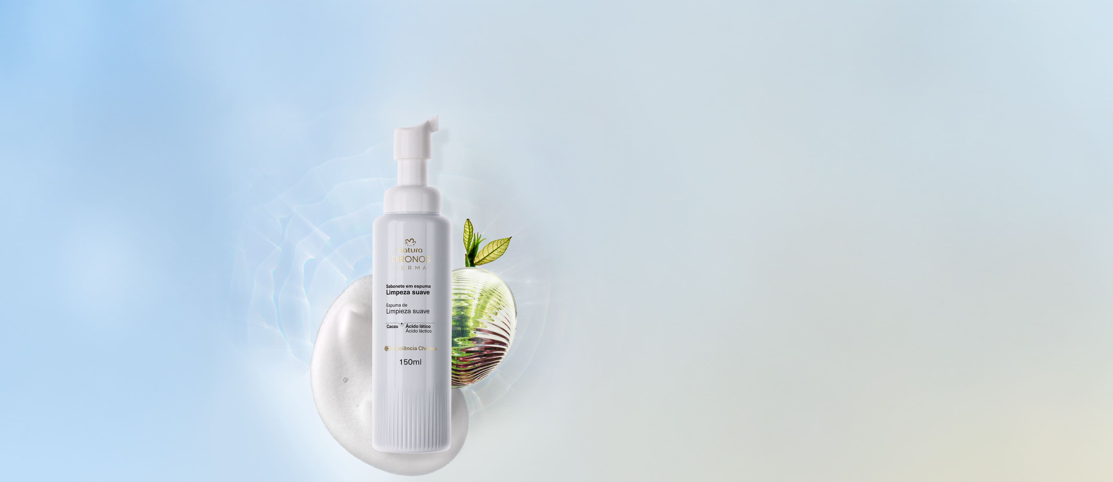 Sabonete em Espuma Limpeza Suave Chronos Derma