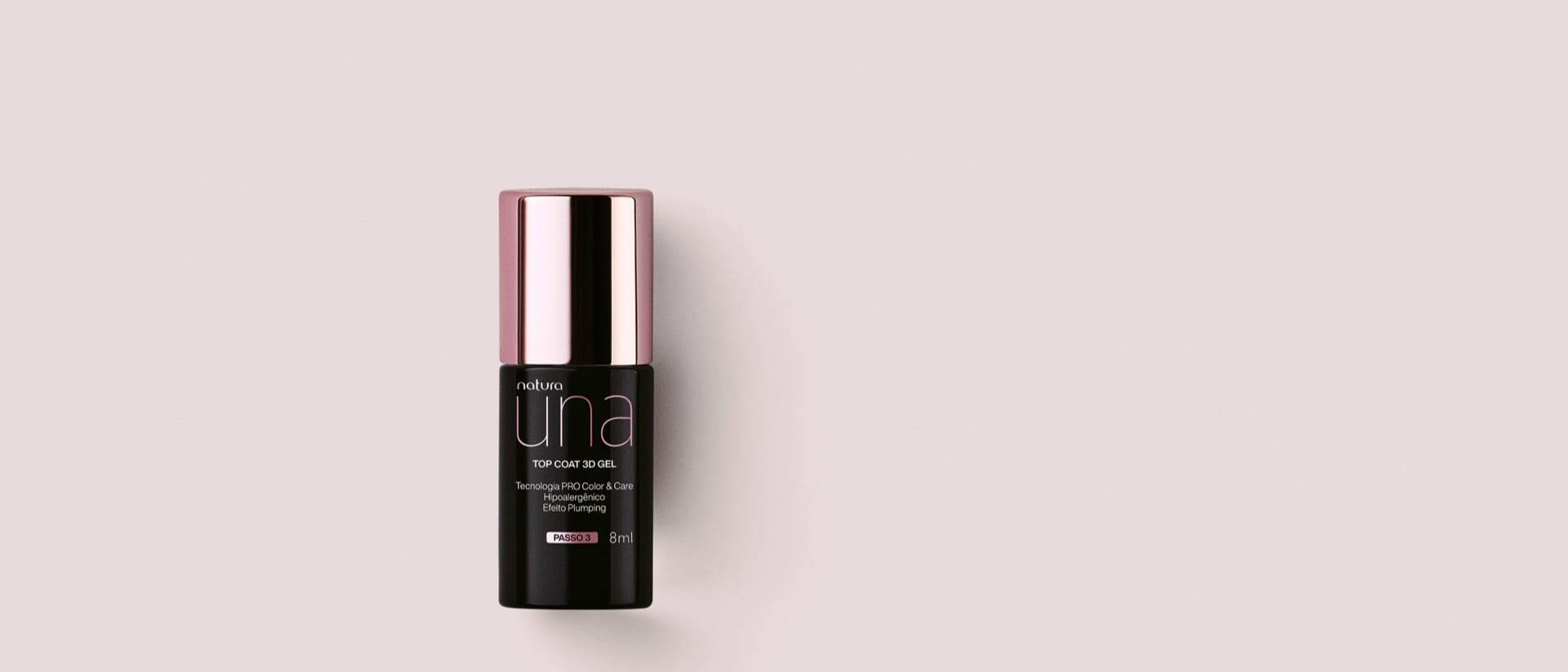 Top Coat 3D Gel Una 2 Top Coat 3D Gel Una em frasco elegante