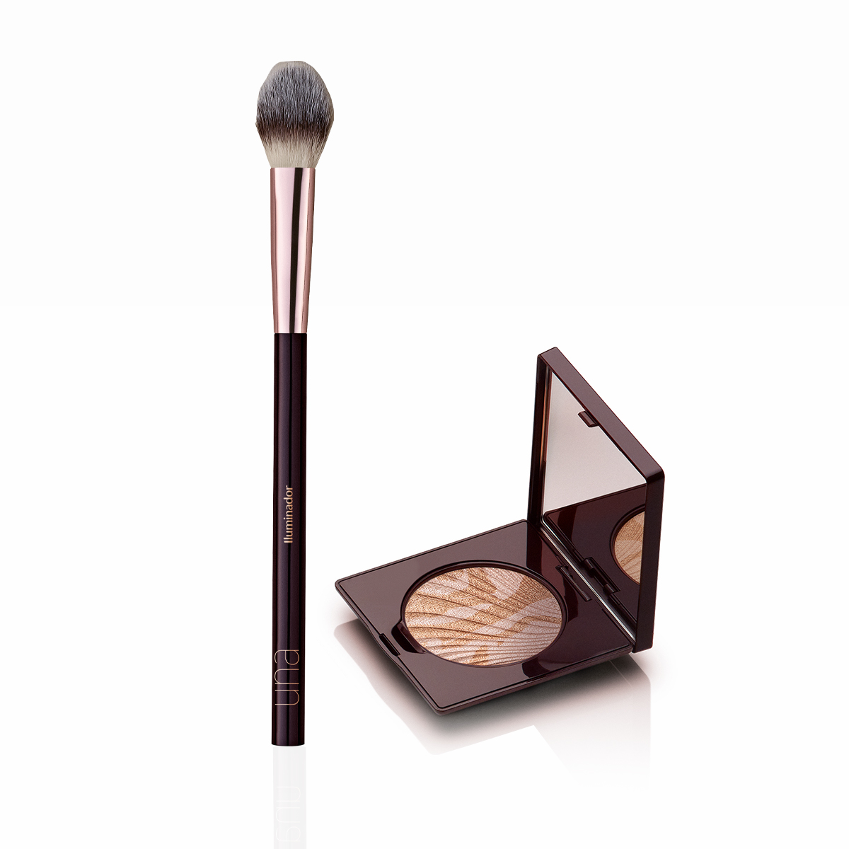 1767241485 471 Kit Una Iluminador Marmorizado e Pincel