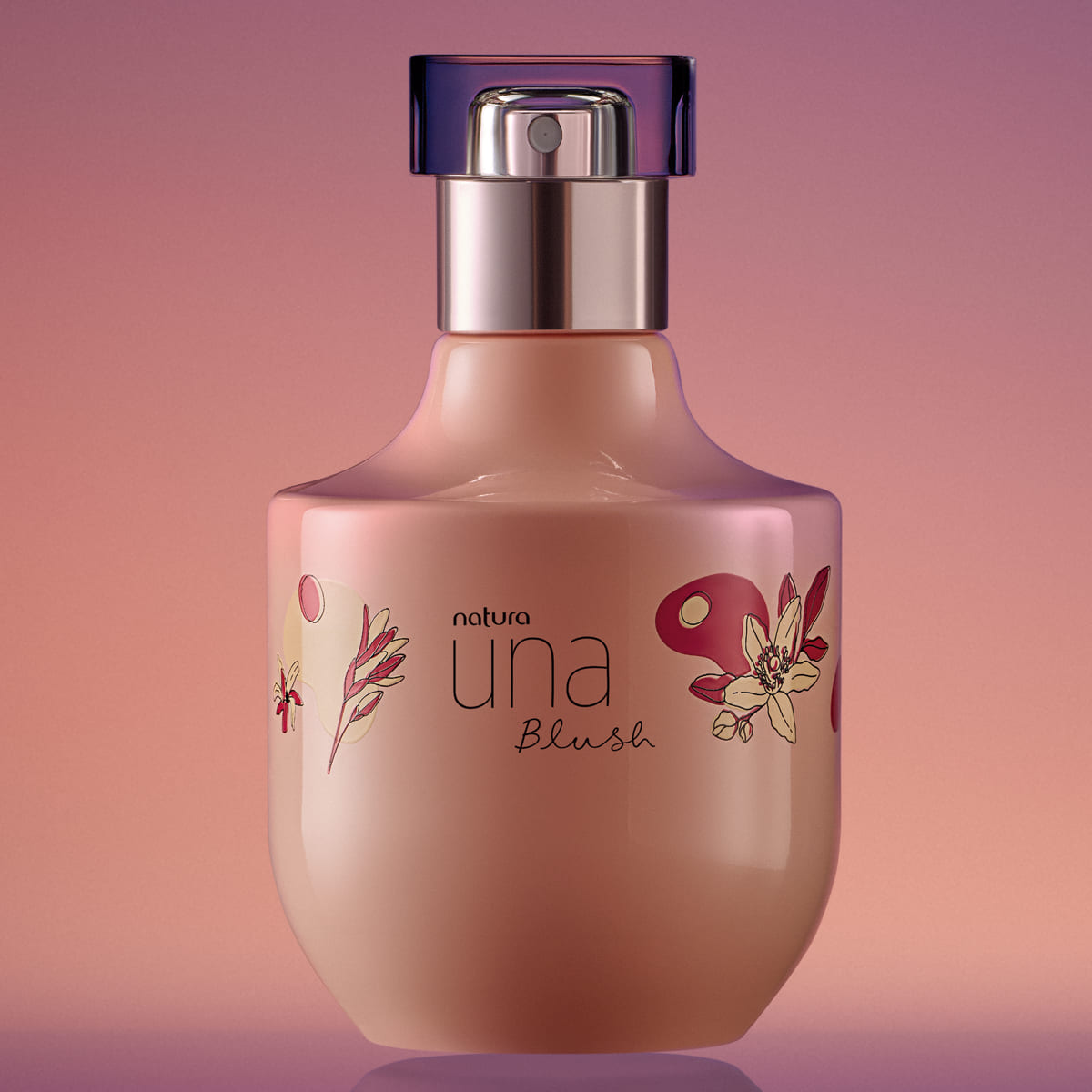 Frasco Una Blush de perto