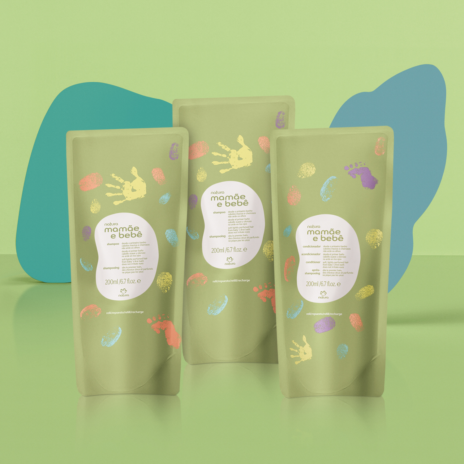 1767256354 195 Kit Refis Shampoo e Condicionador Mamae e Bebe 3 produtos