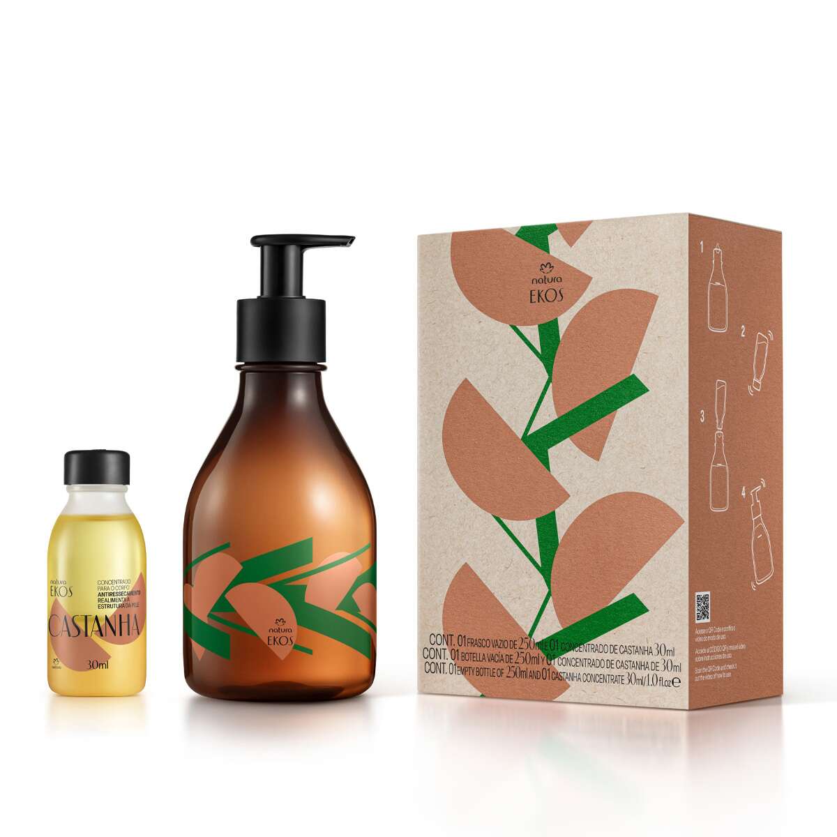 1767261788 485 Kit Concentrado Corporal em Creme Ekos Castanha