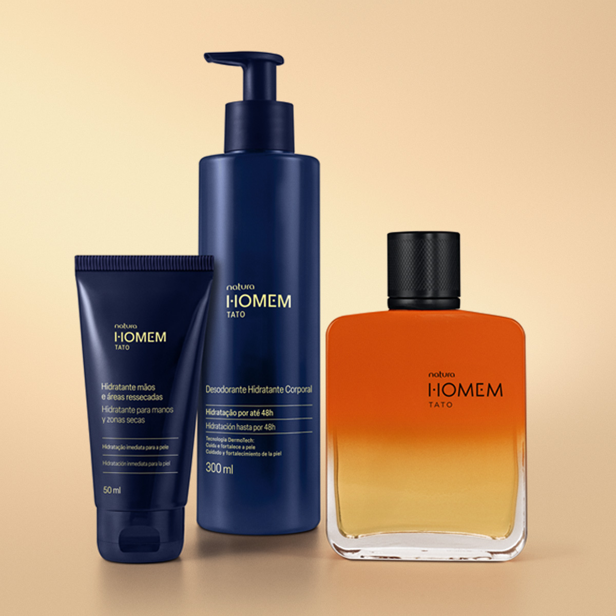 Aplicação dos hidratantes no kit Tato