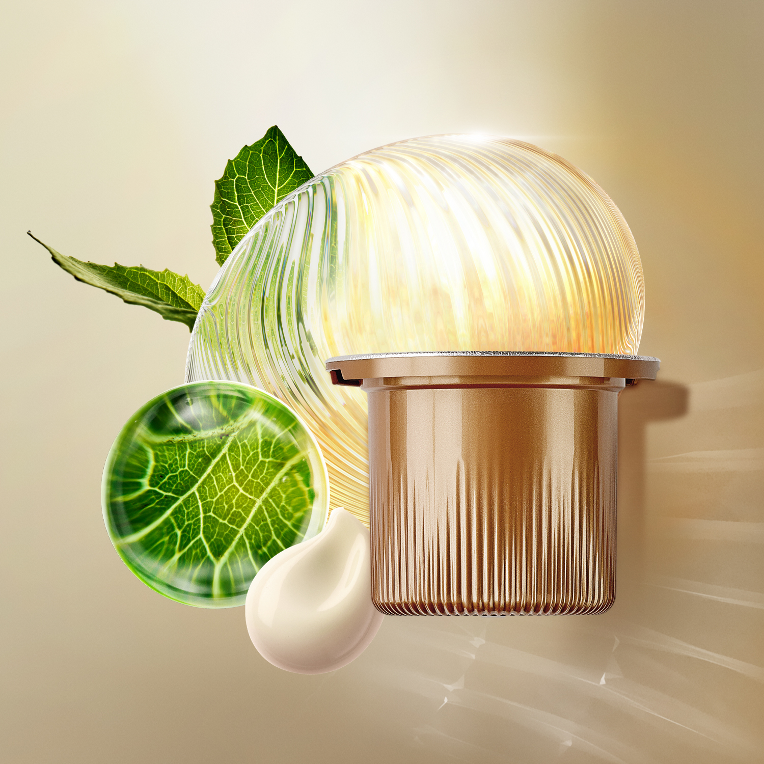 Refil Gel Creme Antissinais Renovação e Prevenção 30+ Noite Chronos Derma 3 Visual mobile do produto em ação