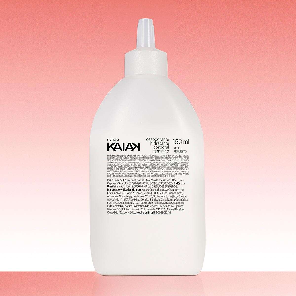 Detalhe do refil Kaiak Feminino em uso