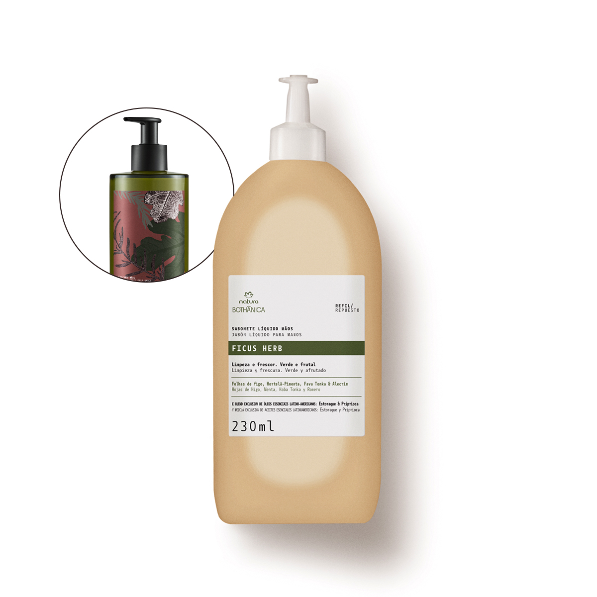 1767632114 71 Refil Sabonete Liquido Maos Bothanica Ficus Herb 230 ml