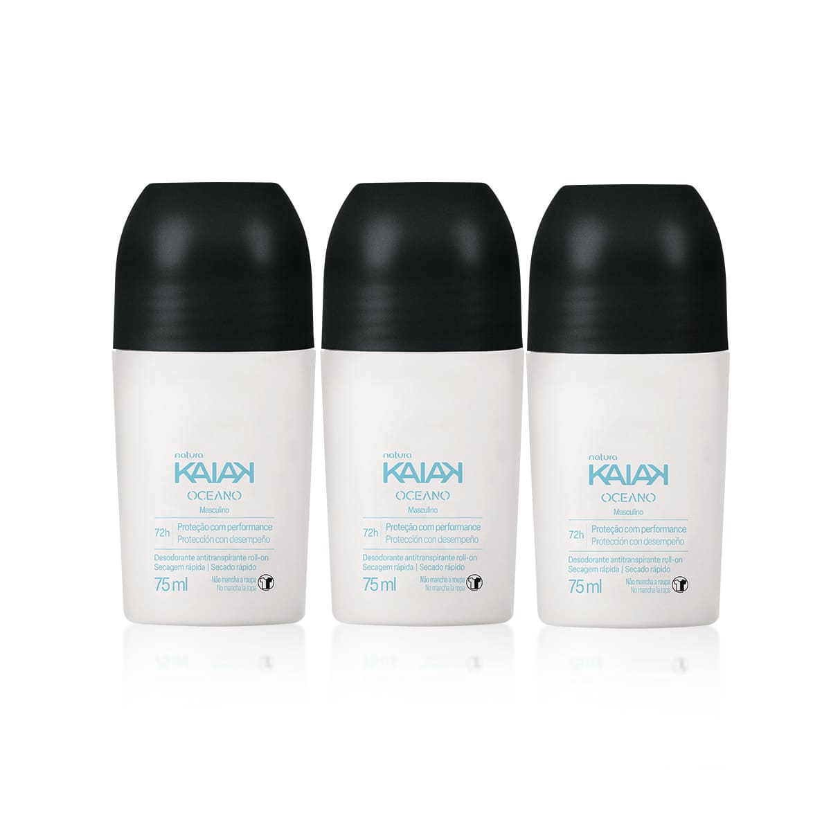 Kit Desodorante Antitranspirante Roll-on Kaiak Oceano Masculino (3 unidades) 4 1767789096 849 Kit Desodorante Antitranspirante Roll on Kaiak Oceano Masculino 3 unidades