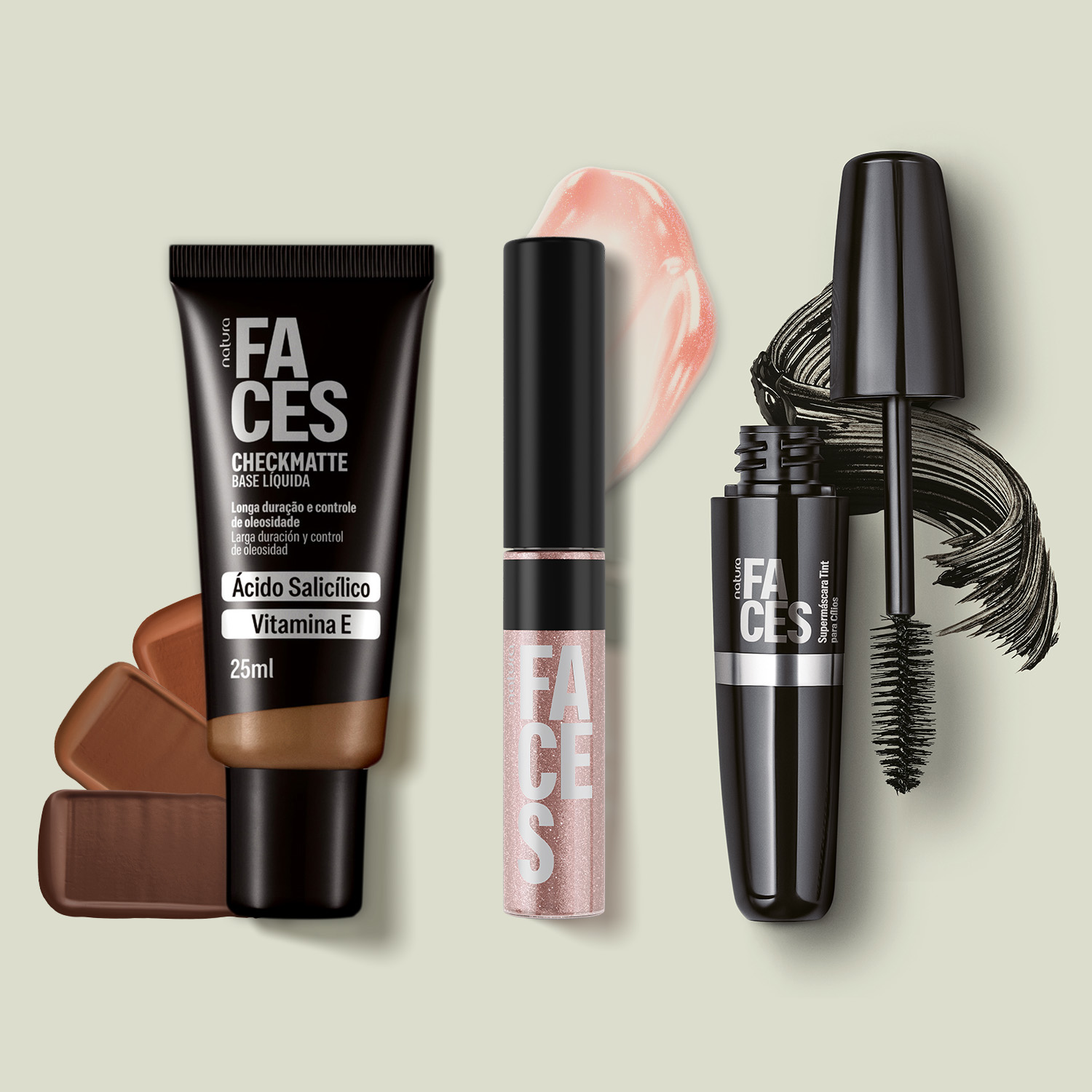 1767896788 829 Kit Faces Base Checkmatte Mascara de Cilios Tint e Gloss