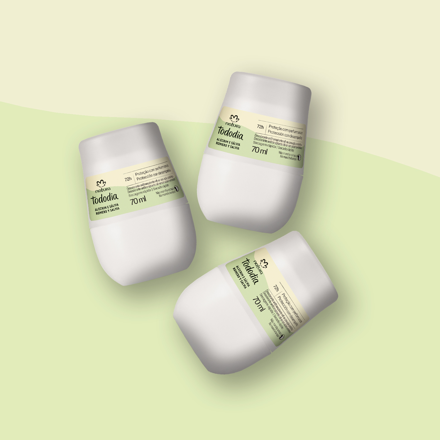 1767933991 143 Kit Desodorante Antitranspirante Roll on Tododia Alecrim e Salvia 3 unidades