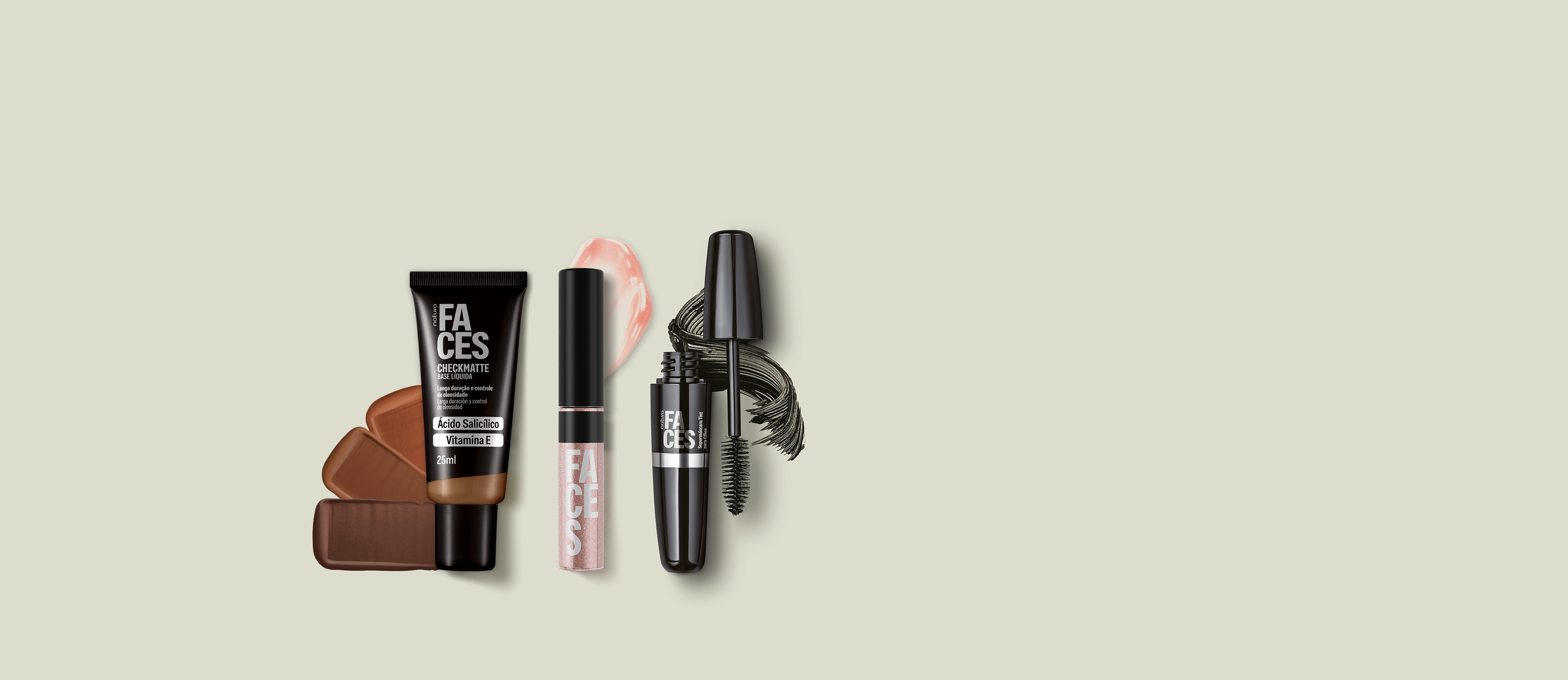 1767946952 693 Kit Faces Base Checkmatte Mascara de Cilios Tint e Gloss