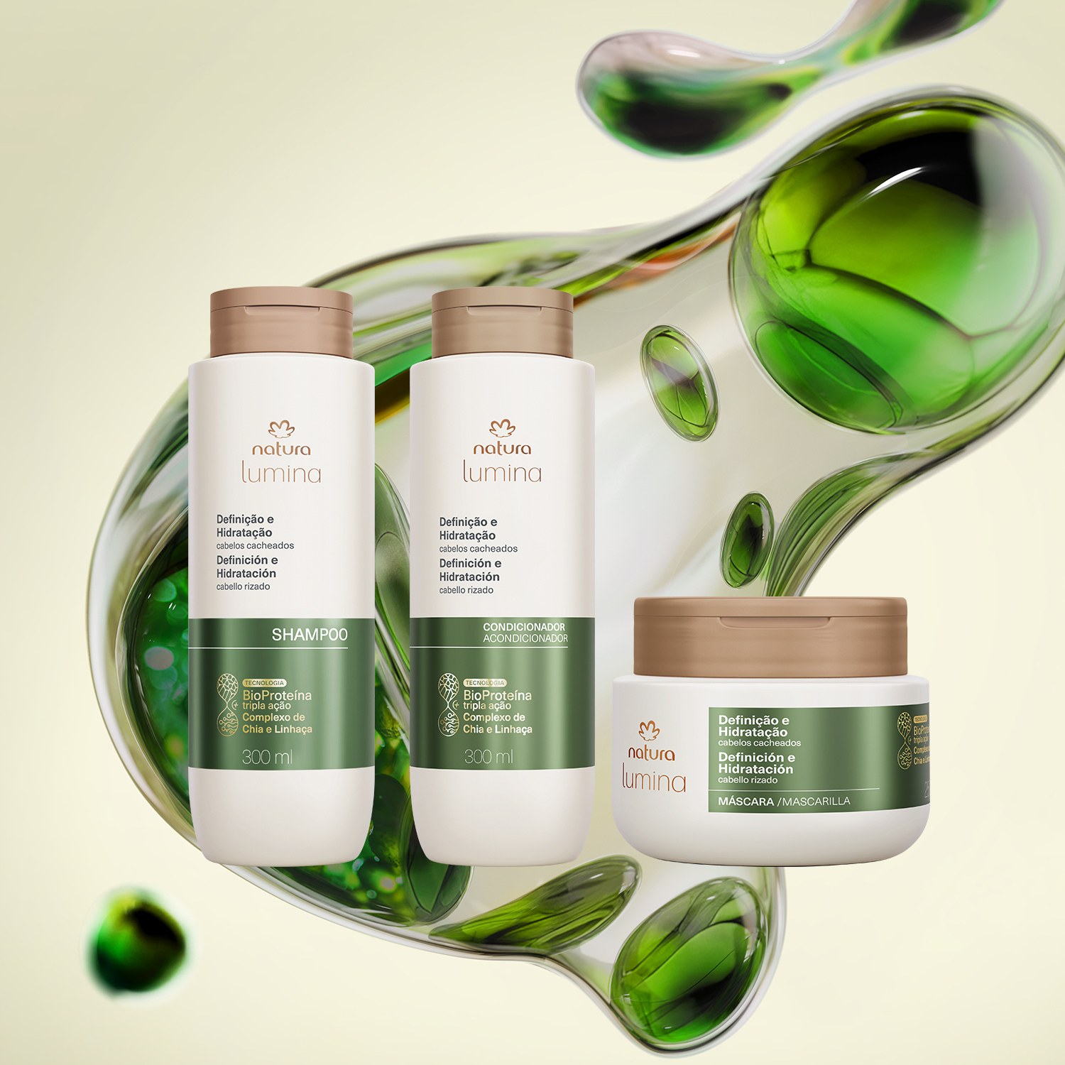 Kit Lumina Cacheados Shampoo, Condicionador e Máscara (3 produtos) 3 1767985483 325 Kit Lumina Cacheados Shampoo Condicionador e Mascara 3 produtos