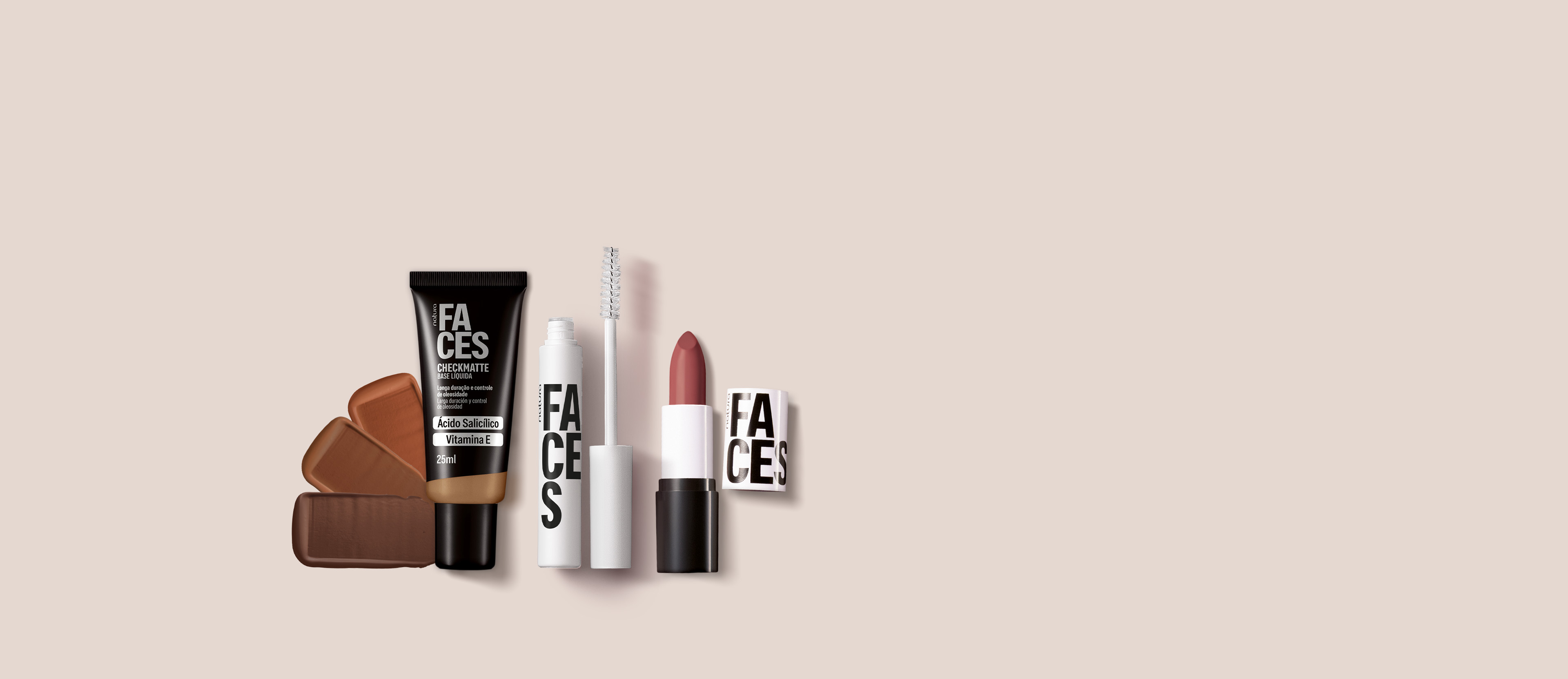 1768022421 77 Kit Faces Base Checkmatte Mascara Incolor e Batom Matte
