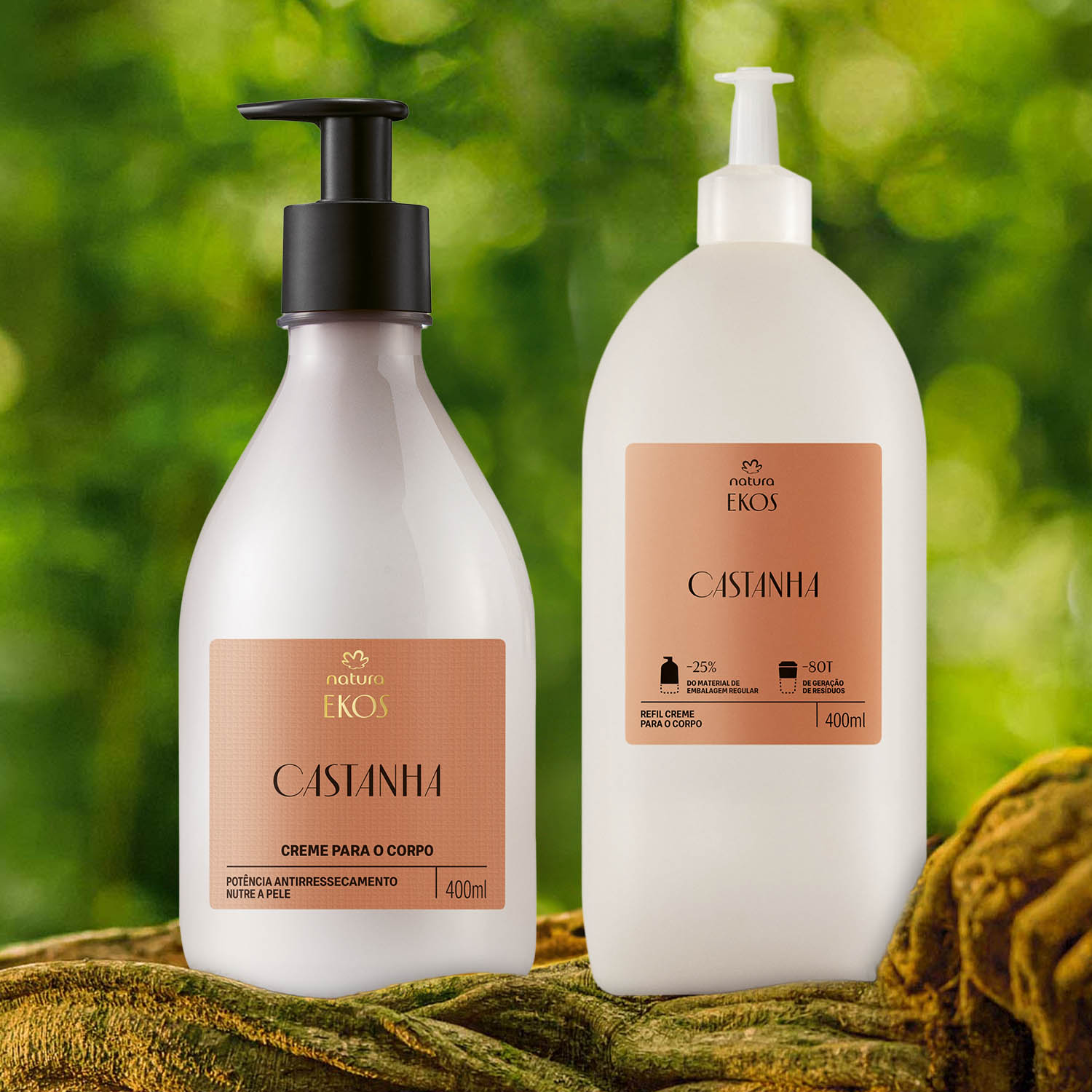 Kit Ekos Castanha Creme para o Corpo e Refil 3 1768072053 74 Kit Ekos Castanha Creme para o Corpo e Refil