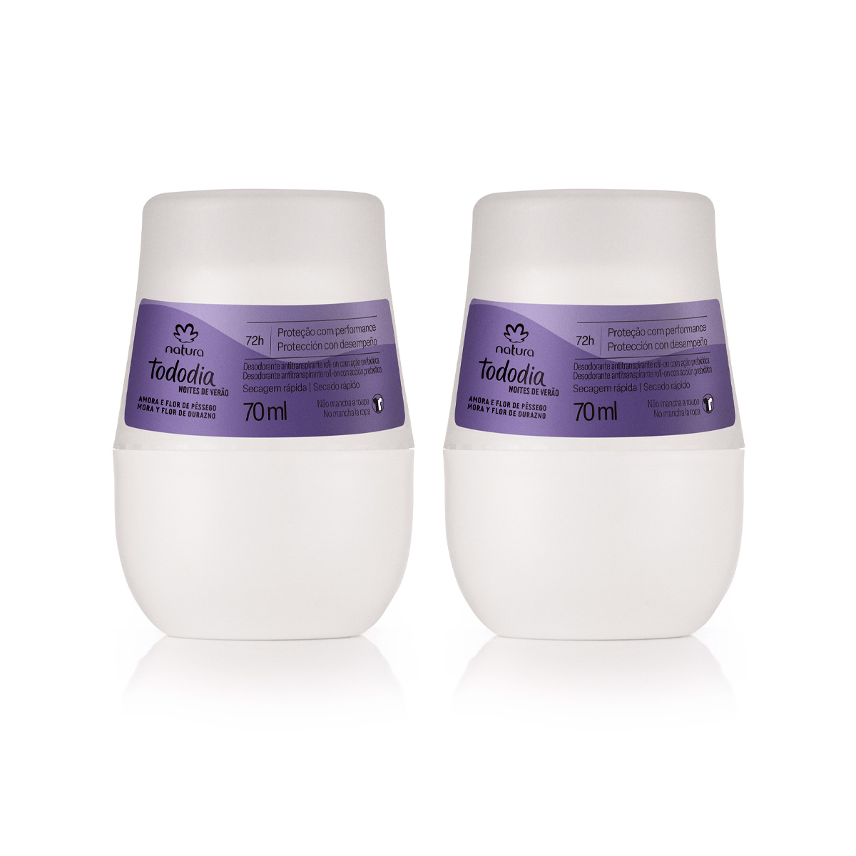 1768104864 702 Kit Desodorante Antitranspirante Roll on Tododia Amora e Flor de Pessego