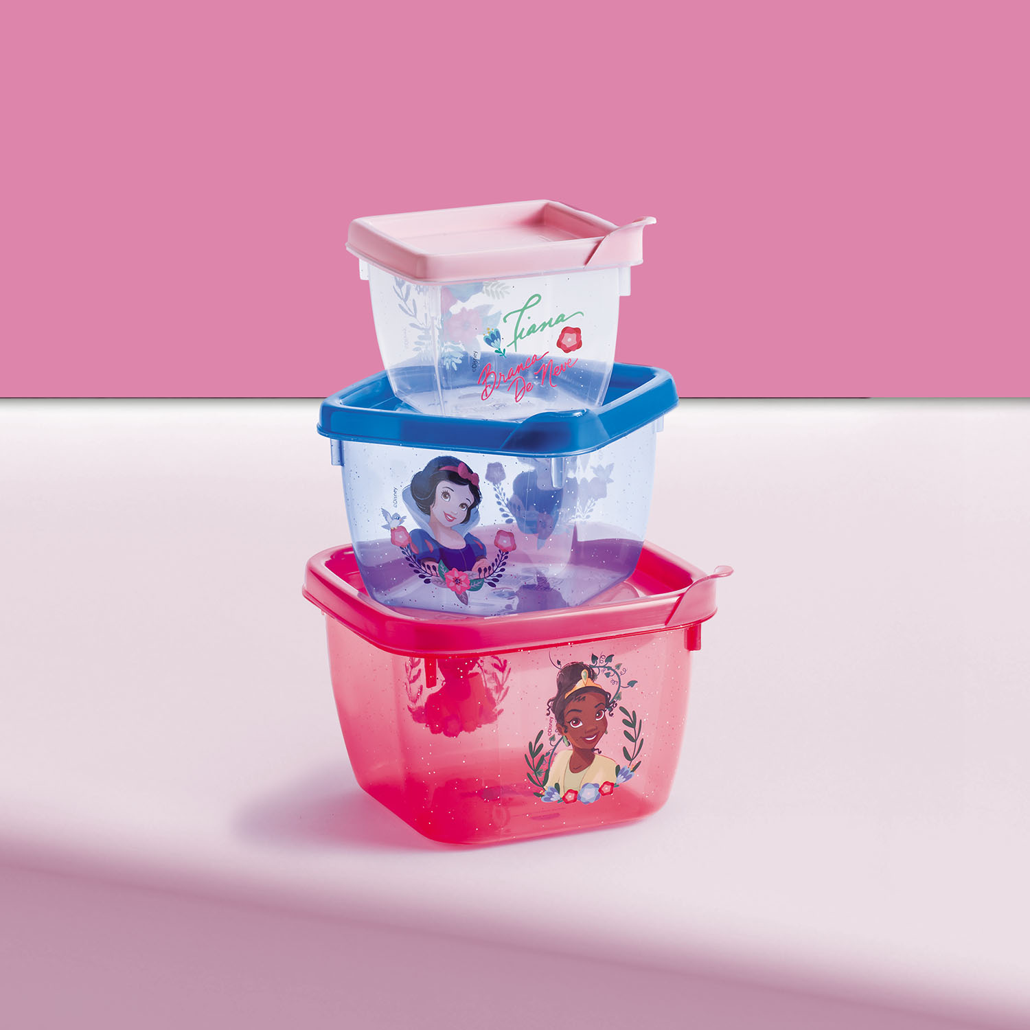 1768118283 169 Kit 3 Potes Quadrados Branca De Neve E Tiana