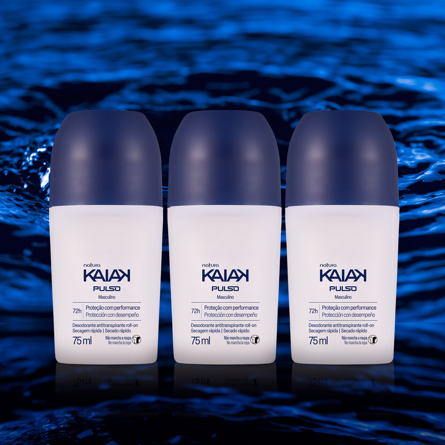 1768149725 923 Kit Desodorante Antitranspirante Roll on Kaiak Pulso Masculino 3 unidades