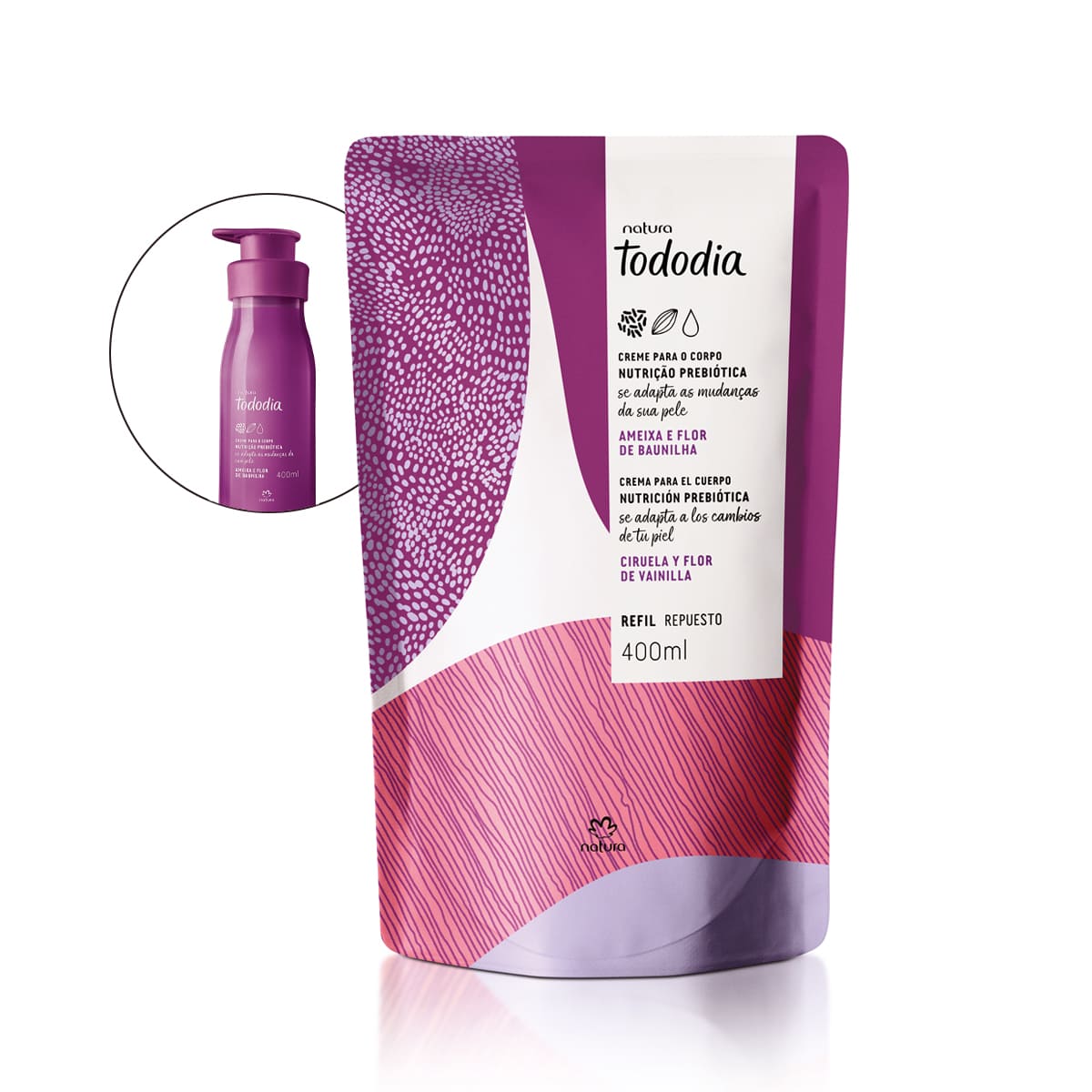 1768292948 280 Refil Creme Nutritivo para o Corpo Tododia Ameixa e Flor