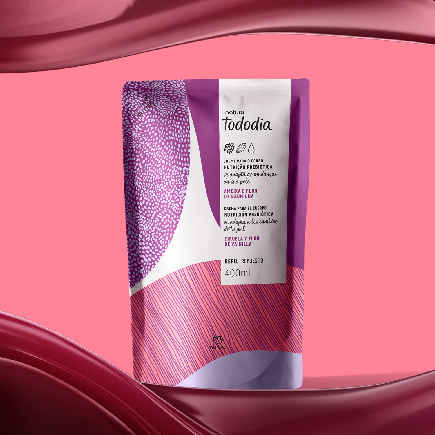 1768292948 33 Refil Creme Nutritivo para o Corpo Tododia Ameixa e Flor