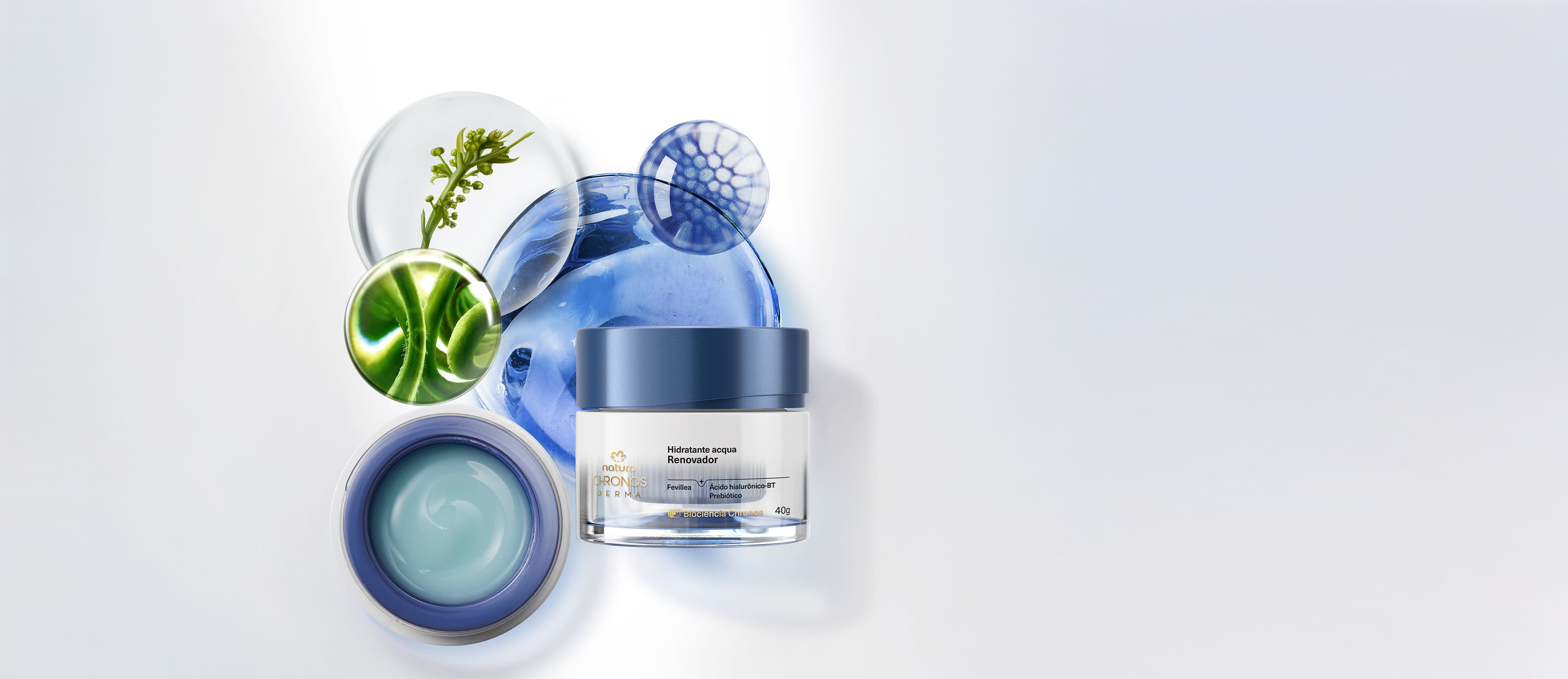 1768329089 398 Kit Hidratante Acqua Renovador Chronos Derma com Refil 2 produtos