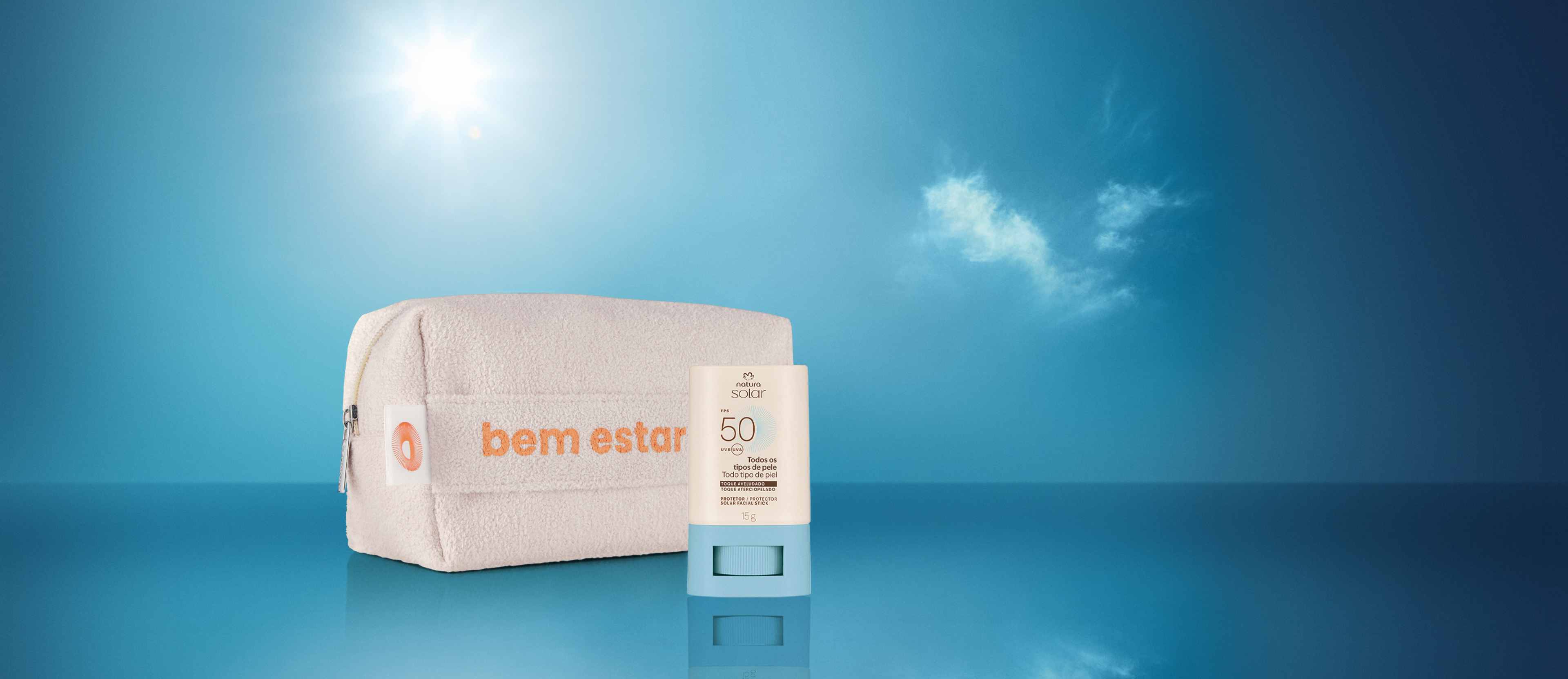 1768355799 718 Kit Protetor Solar Facial Stick FPS 50 e Necessaire Natura