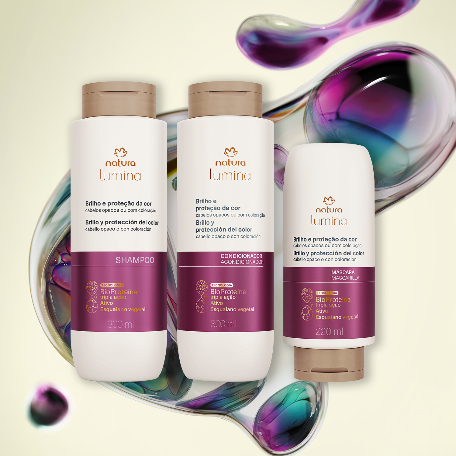 1768386280 435 Kit Lumina Brilho e Protecao da Cor Shampoo Condicionador e