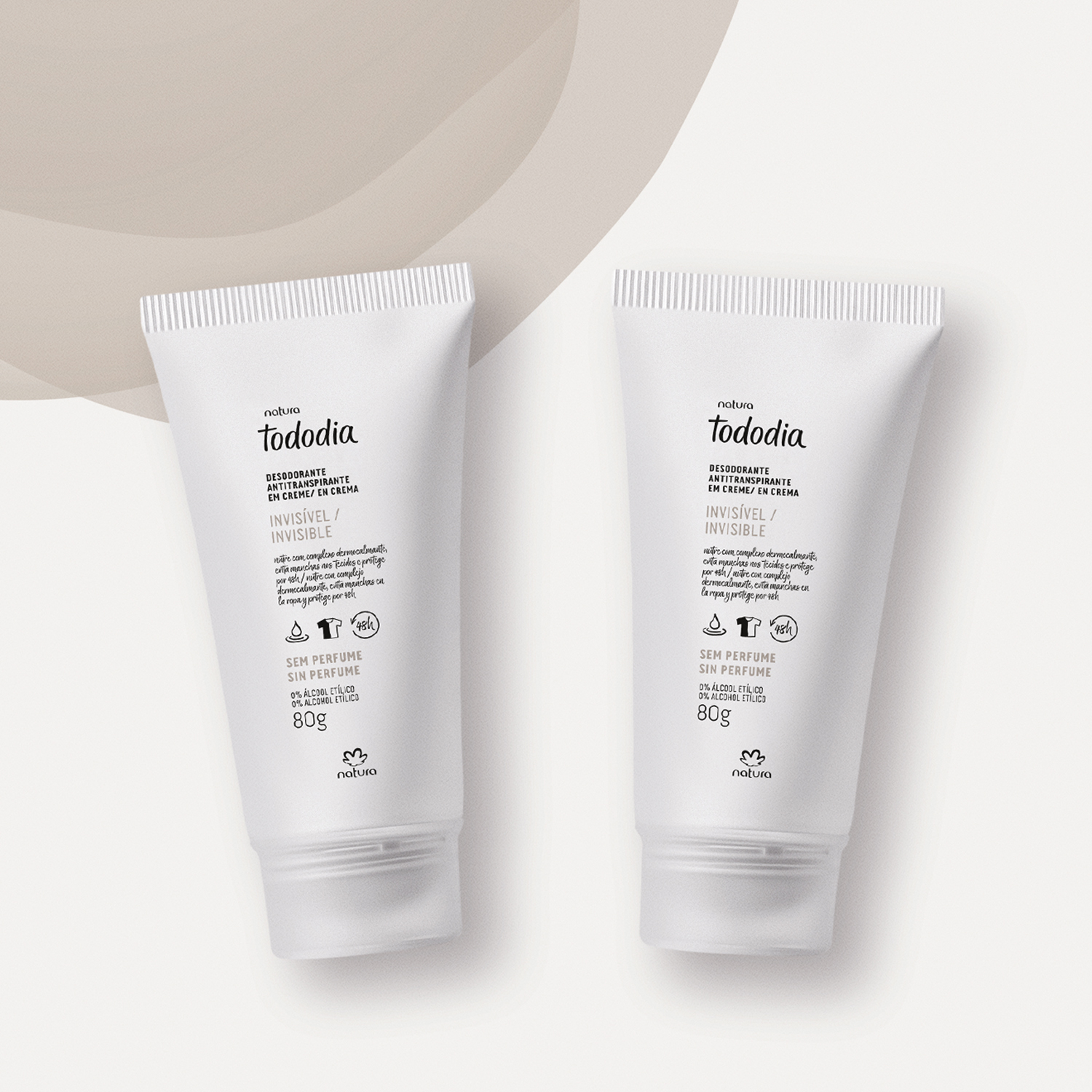 1768410873 165 Kit Desodorante Antitranspirante em Creme Tododia Sem Perfume 2 unidades