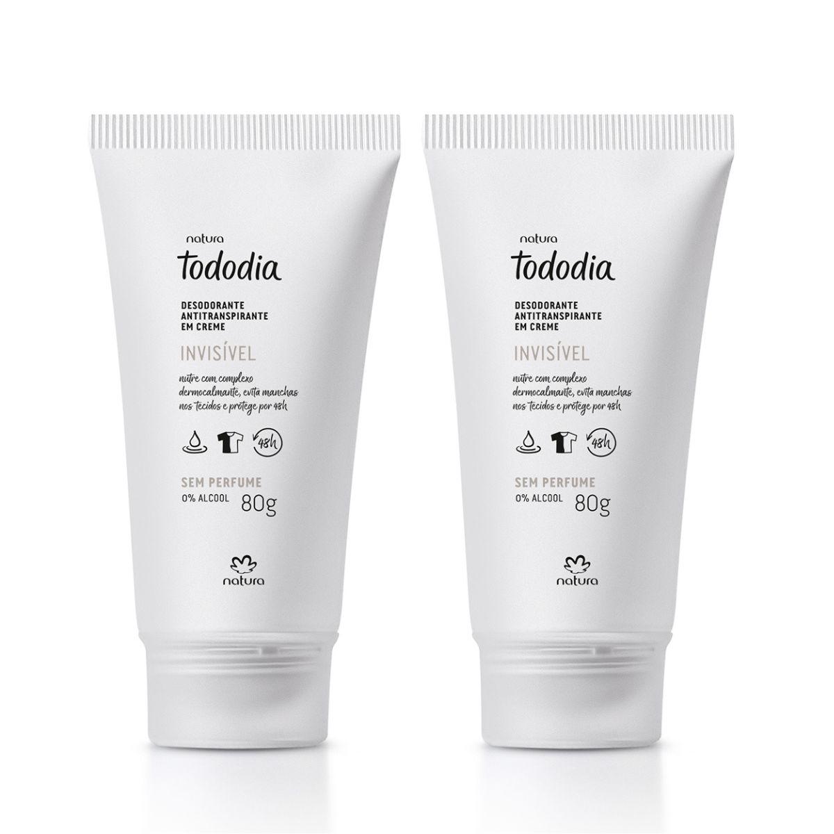 1768410873 645 Kit Desodorante Antitranspirante em Creme Tododia Sem Perfume 2 unidades