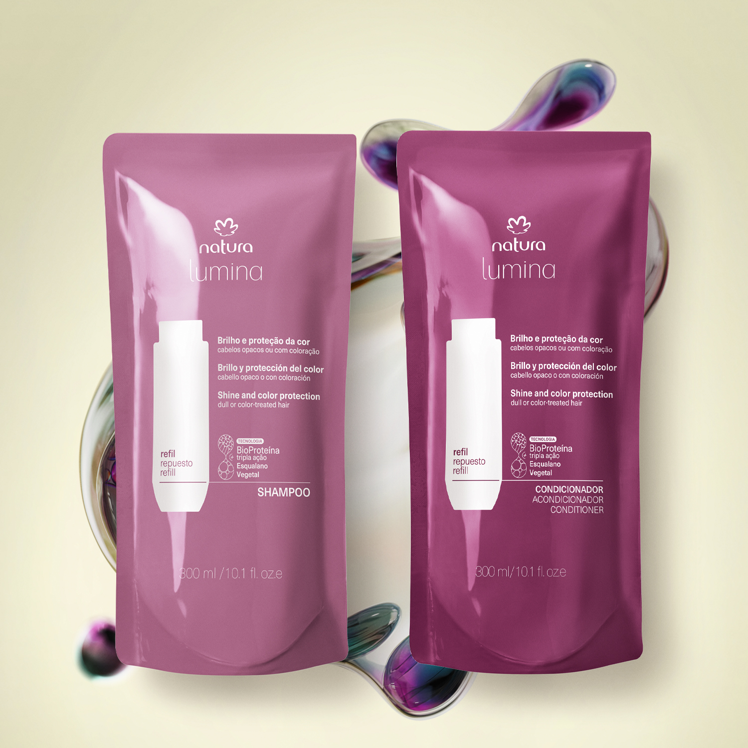 1768443351 337 Kit Refis Shampoo e Condicionador Lumina Brilho e Protecao da
