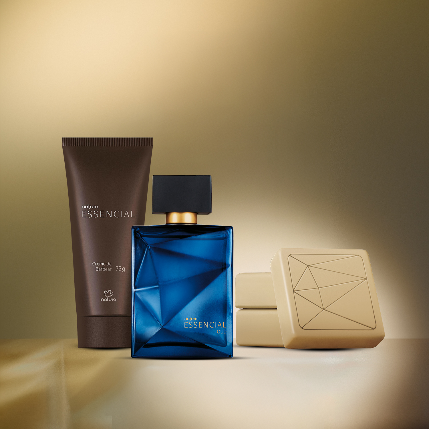 1768959590 91 Kit Essencial Oud Masculino Sabonete em Barra e Creme de