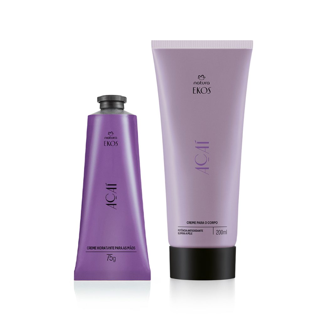 Kit Creme Hidratante para Mãos e Creme Desodorante Hidratante para o Corpo Ekos Açaí