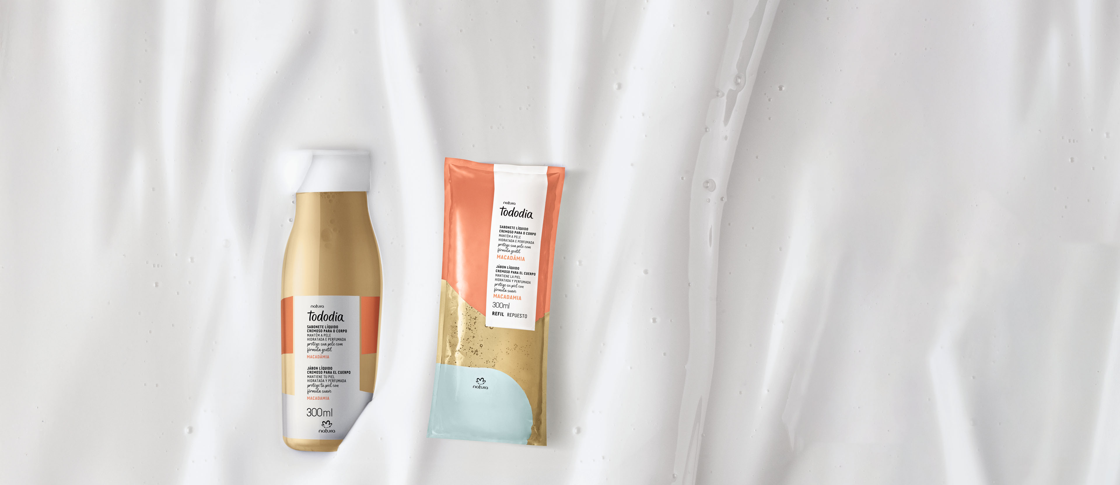 Kit Sabonete Líquido Cremoso para o Corpo com Refil Tododia Macadâmia (2 produtos) 3 1769568601 435 Kit Sabonete Liquido Cremoso para o Corpo com Refil Tododia