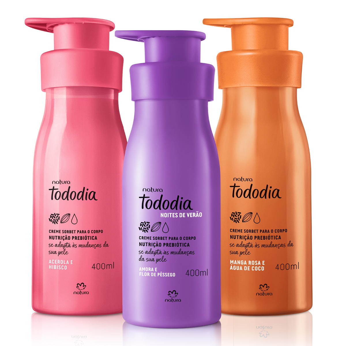 1769569290 610 Kit Cremes Nutritivos para o Corpo Tododia 3 produtos