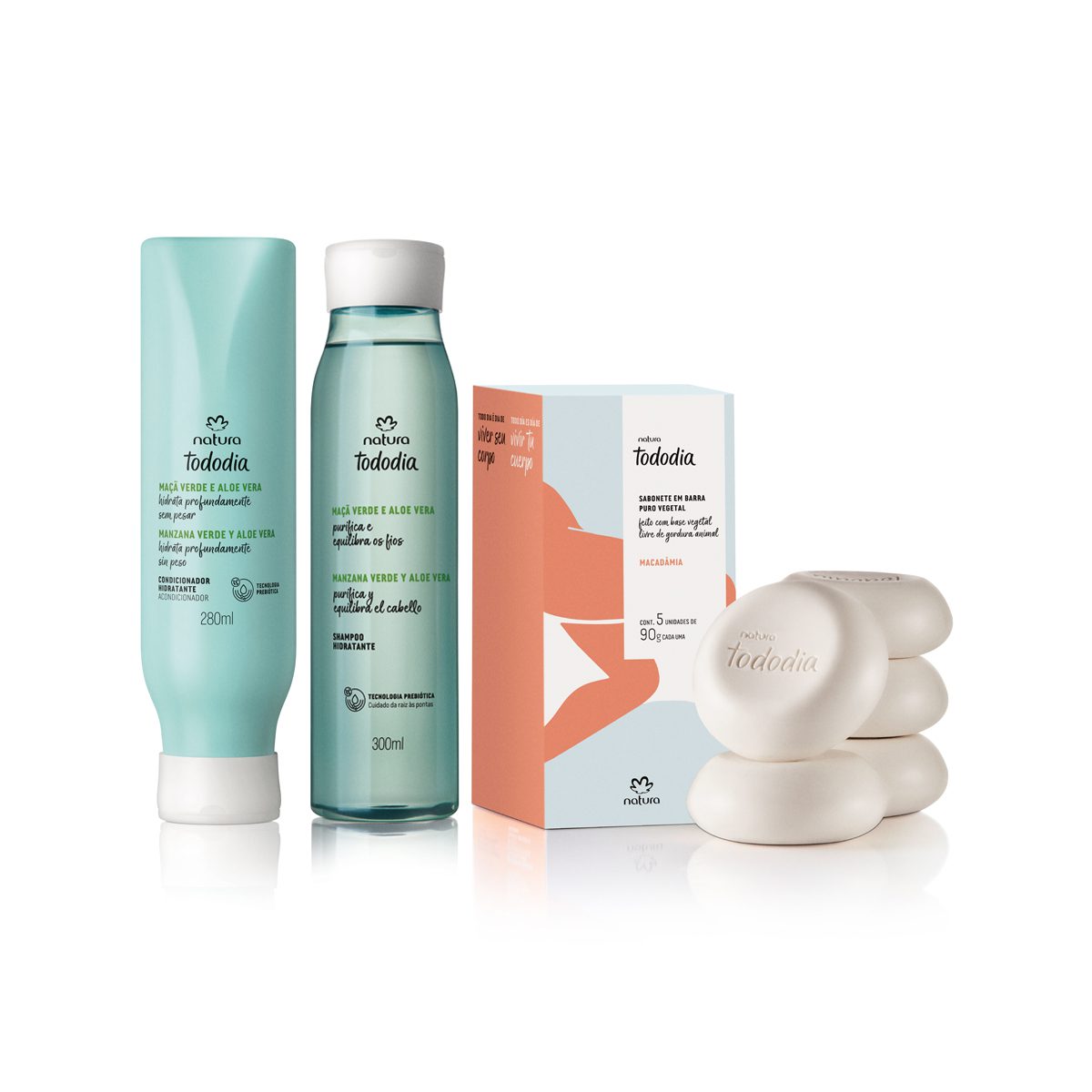 Kit Hidratante Tododia Maçã Verde e Aloe Vera e Sabonete Macadâmia (3 produtos) 1 1769603032 Kit Hidratante Tododia Maca Verde e Aloe Vera e Sabonete