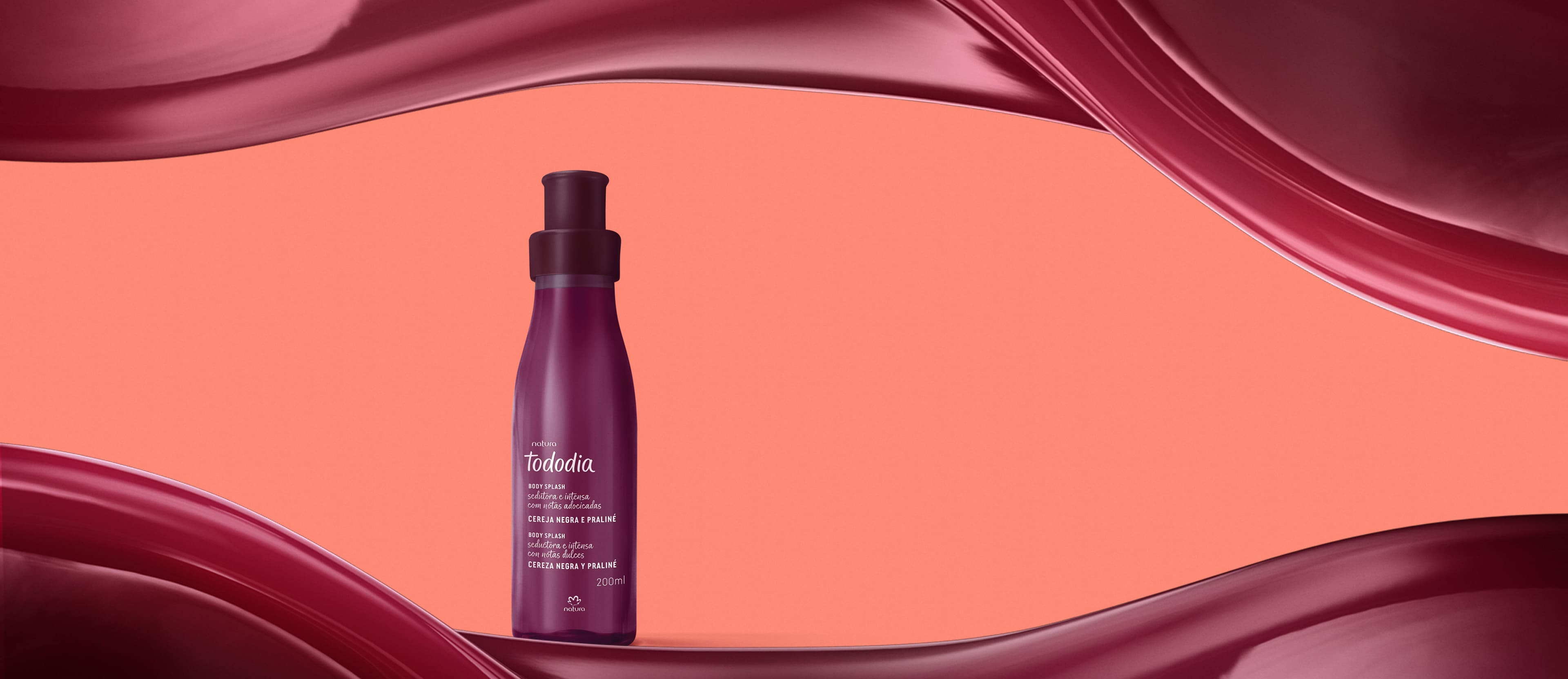 Body Splash Tododia Cereja Negra e Praline 200 ml