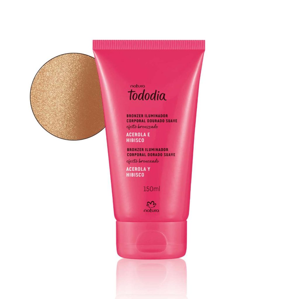 Bronzer Iluminador Corporal Tododia Acerola e Hibisco