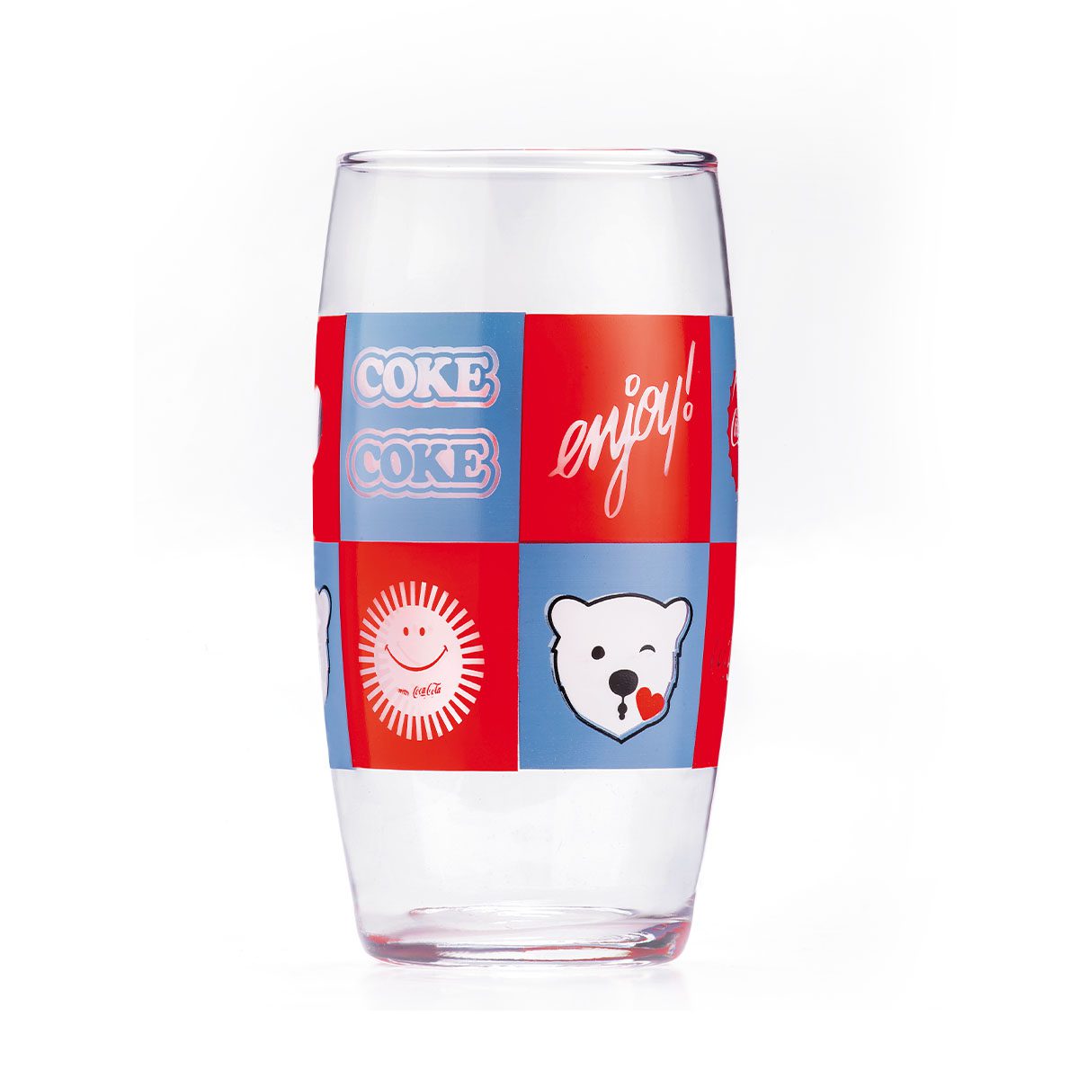 Copo de Vidro Coca Cola Xadrez Coke