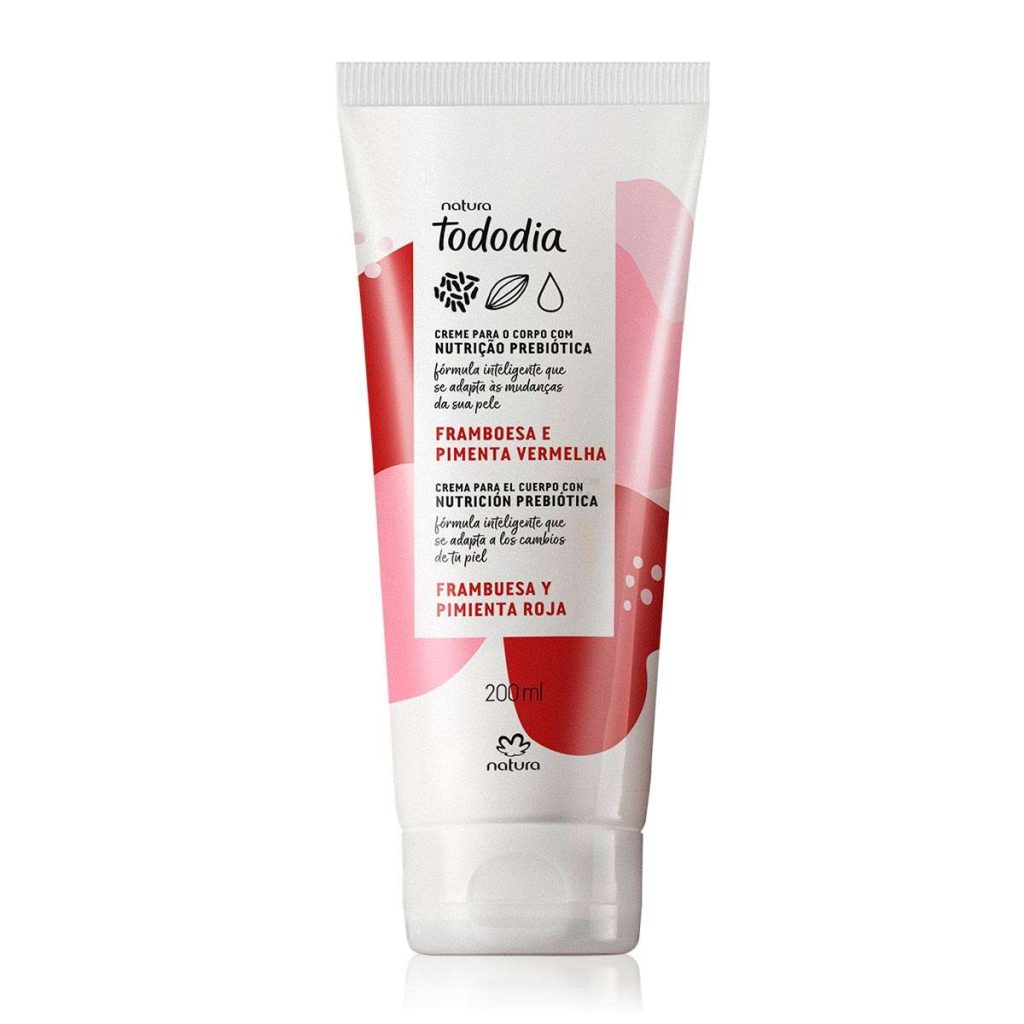 Creme Desodorante Nutritivo Para o Corpo Tododia Framboesa e Pimenta Vermelha