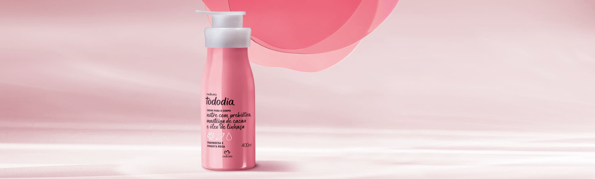 Creme Desodorante Nutritivo para o Corpo Framboesa e Pimenta Rosa