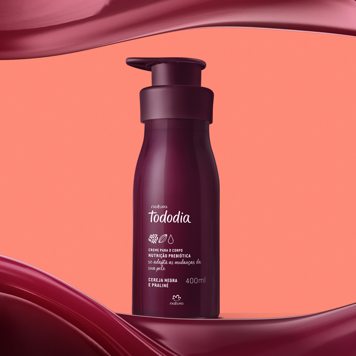 Creme Desodorante Nutritivo para o Corpo Tododia Cereja Negra e