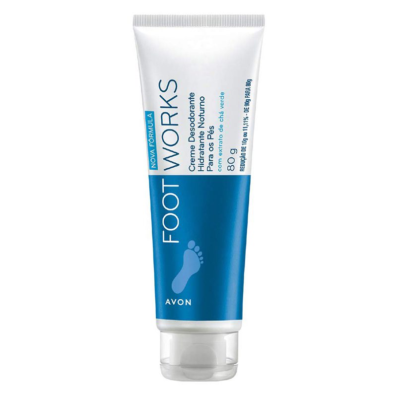 Creme Desodorante de Hidratação Noturno Footworks com Extrato de Chá Verde