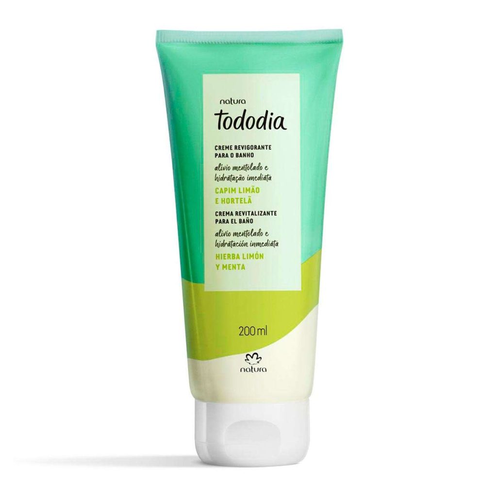 Creme Revigorante Para o Banho Tododia Capim Limão e Hortelã