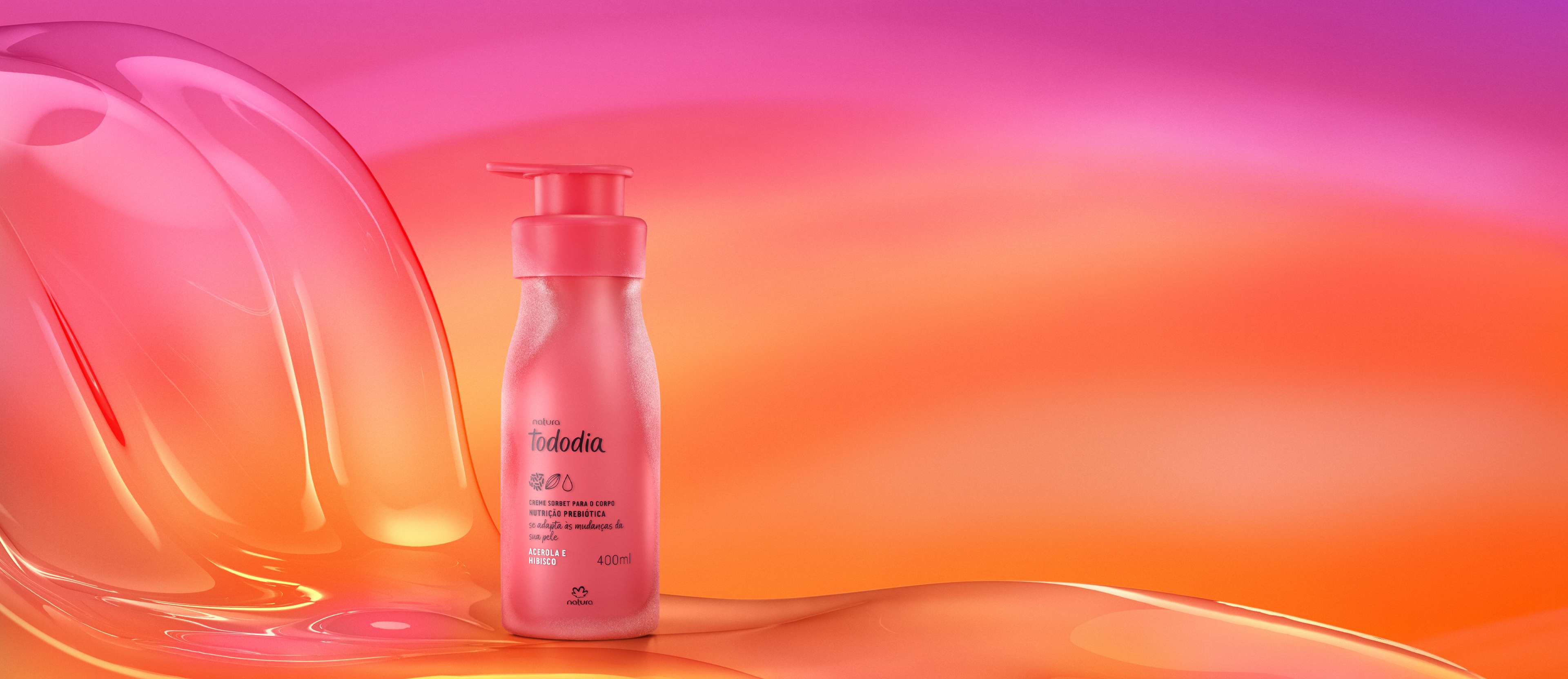 Creme Sorbet Desodorante Nutritivo para o Corpo Tododia Acerola e