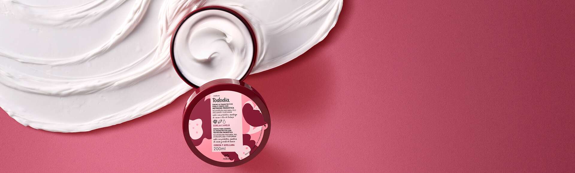 Creme Ultranutritivo para o Corpo Tododia Cereja e Avelã 2 Creme Ultranutritivo para o Corpo Tododia Cereja e Avela