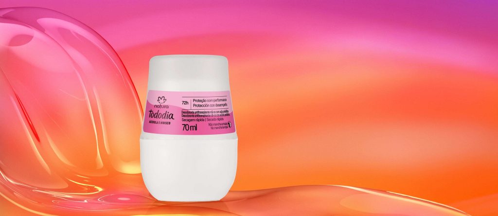 Desodorante Antitranspirante Roll-on Tododia Acerola e Hibisco