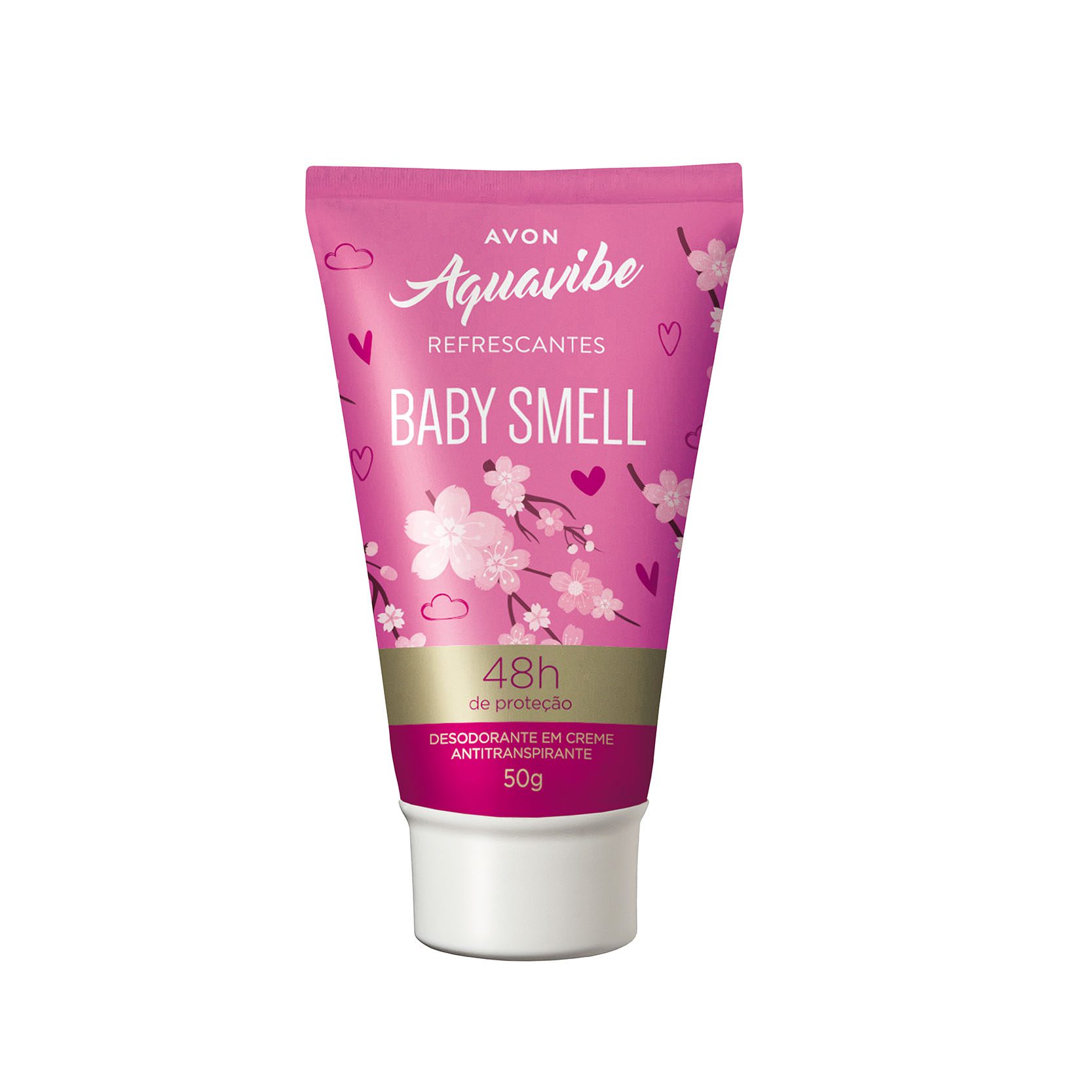 Desodorante em Creme Antitranspirante 48h de Protecao Aquavibe Baby Smell