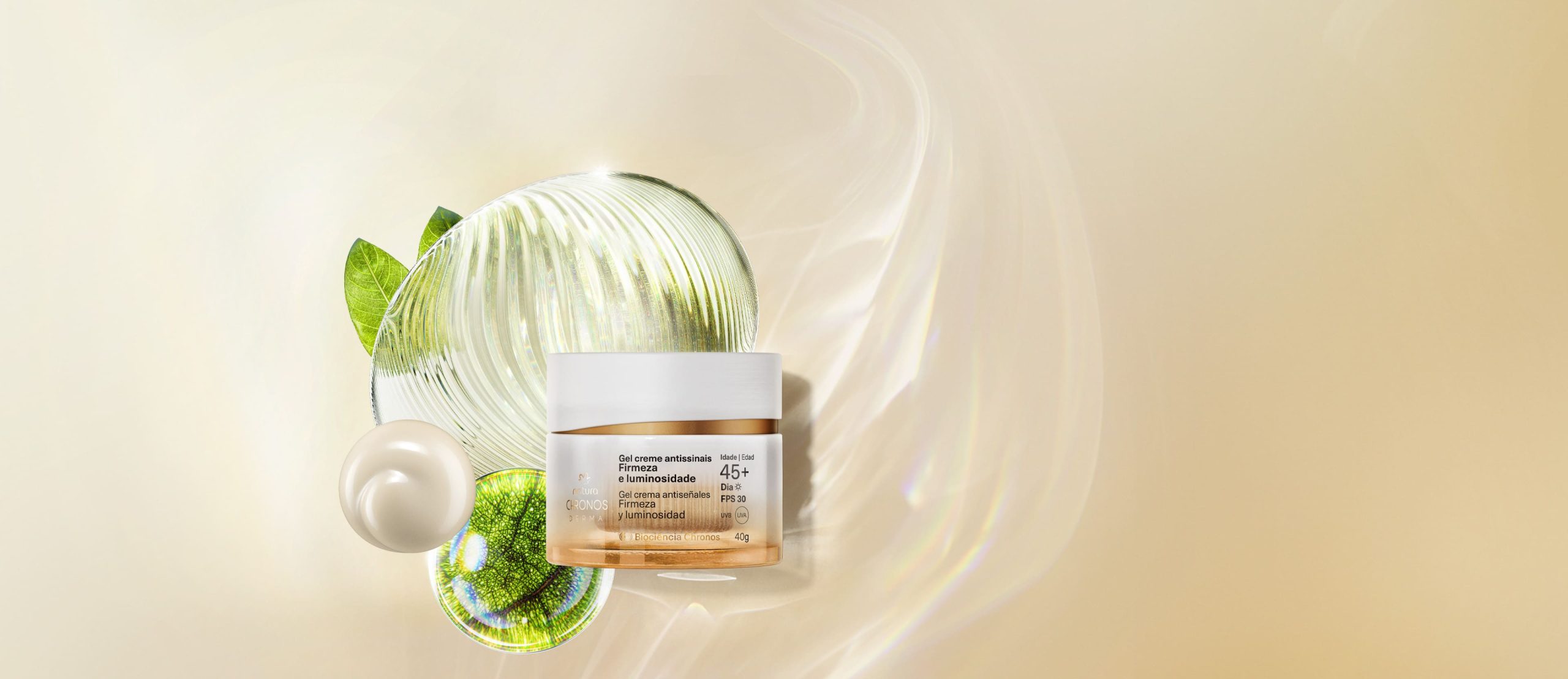 Gel Creme Antissinais Firmeza e Luminosidade 45 Dia Chronos Derma scaled