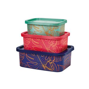 Jogo 3 Potes Retangulares Natural Gold [AVNBRA-213142]