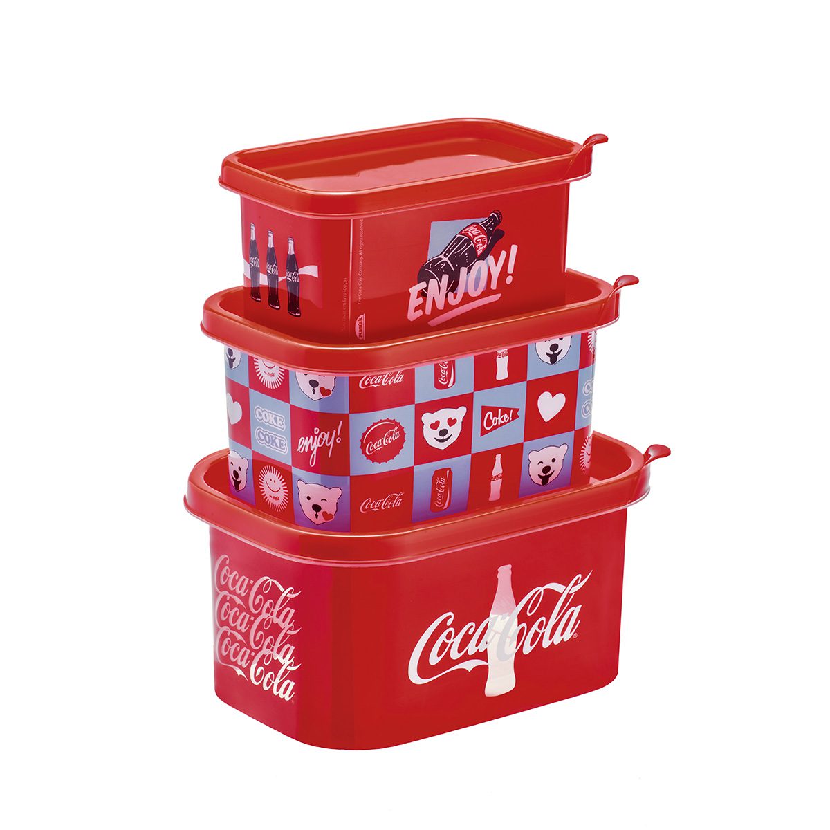 Kit 3 Potes Coca Cola