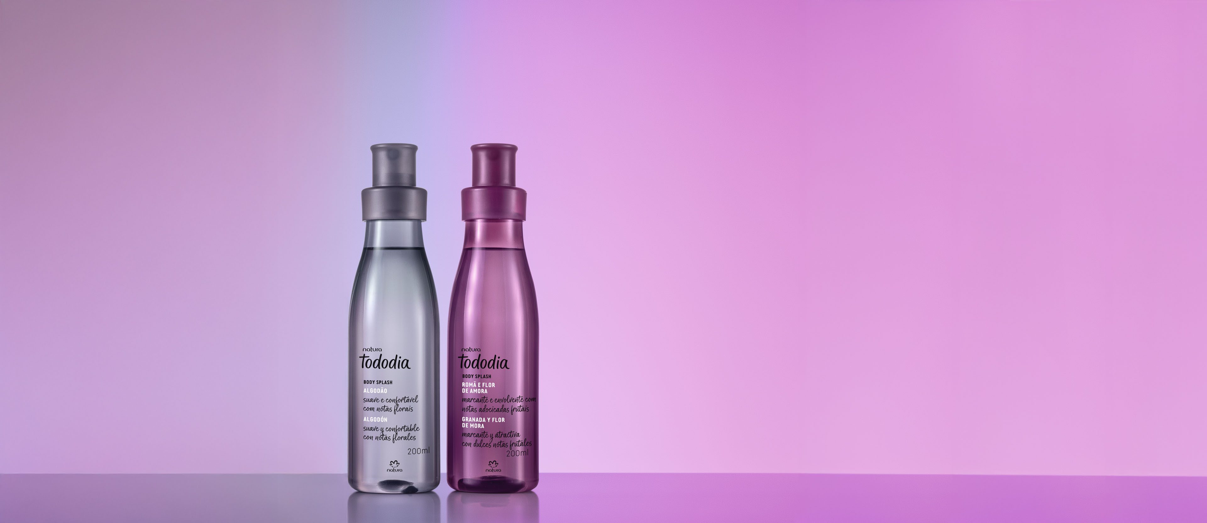 Kit Body Splash Tododia Algodao e Roma e Flor de